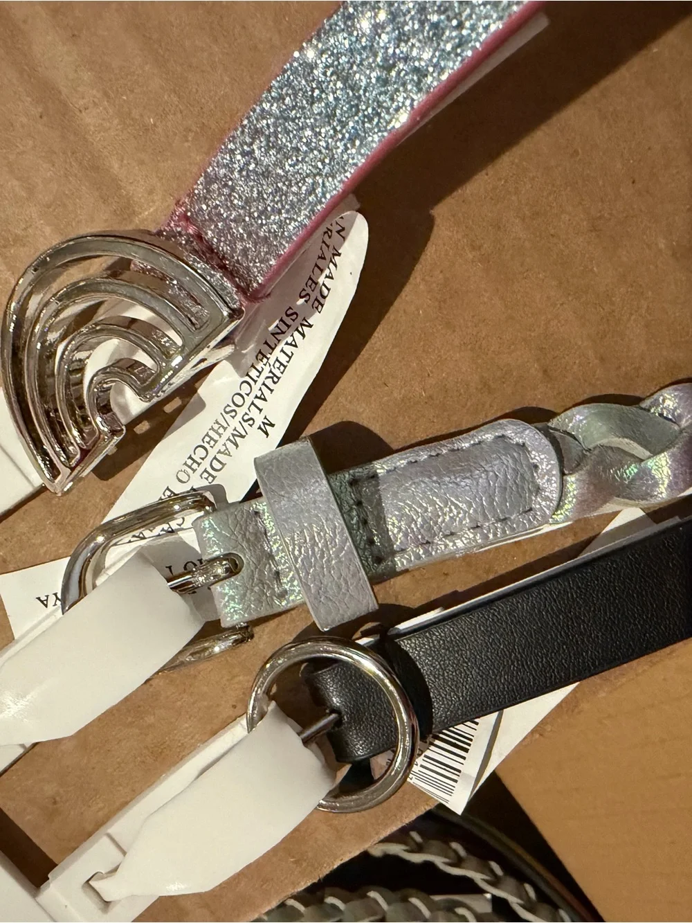 Cat & Jack Pink set of 3 variety belts